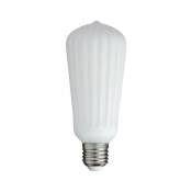 Xanlite - Ampoule Filament led déco verre opaque Edison, culot E27, 1055 Lumens, conso. 10W (equivalence 75W), Blanc chaud