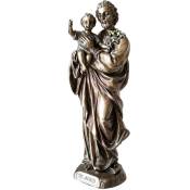 Anges - Statuette Saint Joseph de couleur bronze