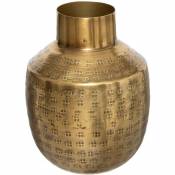 Atmosphera - Vase Oasis - métal martelé - doré H15