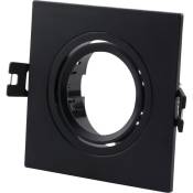 Collerette carrée orientable à encastrer pour ampoule GU10/MR16 - Noir - Noir
