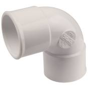 Coude PVC 87°30 - Nicoll - FF Ø 32 mm - Double emboîture - Blanc