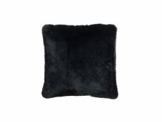 Coussin cutie polyester noir - l 45 x l 45 x h 4 cm