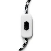Creative Cables - Interrupteur unipolaire Creative Switch Blanc Noir - Noir