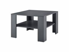 [en.casa] table basse de salon table d'appoint avec espace de rangement stockage panneax de particule bois 60 x 60 x 40 cm gris foncé