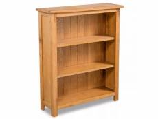 Étagère armoire meuble design bibliothèque 82cm bois de chêne massif helloshop26 2702020par2