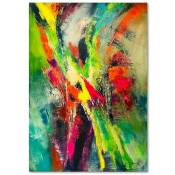 Feeby - Tableau 73 abstraction - 40 x 50 cm - Vert