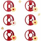 Fei Yu - Emporte-Pièces Biscuit Moule à Biscuits en Fleur Emporte Piece en Forme de Cœur Étoile Cercle Moule Donuts Décoration de Gâteau Fondant