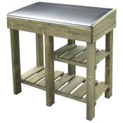 Forest Style - Table de rempotage en bois Florine - Vert