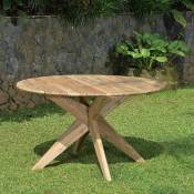 Gecko Outdoor - Table ronde en teck recyclé d 135