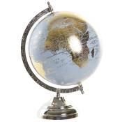 Globe terrestre chrome et doré