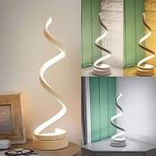 Goeco LED Spirale Lamp, Lampe de Table Design Moderne avec Cable de 1.5m, 20w Lampe Acrylique D'éclairage Dimmable Adaptée pou