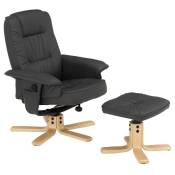 Idimex - Fauteuil de relaxation charly avec repose-pieds