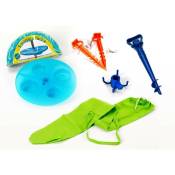 Kit accessoires de plage sac parasol table piquets