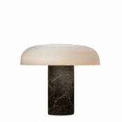 Lampe de table Tropico Media / LED - H 32 cm / Verre & marbre - Fontana Arte blanc en verre