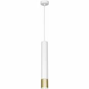 Licht-erlebnisse - Suspension GU10 Blanc Métal Moderne Lampe à suspendre Table de salle à manger - blanc, or