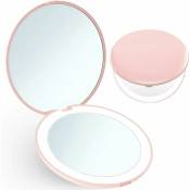 Miroir de maquillage compact avec grossissement x1/x10
