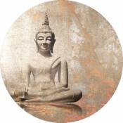 Papier peint panoramique rond adhésif Budha - Ø 70 cm de beige - Sanders&sanders