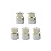 Paquet de 5 convertisseurs de douille d'ampoule B22 à E14 Douille de douille B22 Passer au support de lampe adaptateur standard E14 - XVX