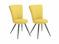Paril - lot de 2 chaises matelassées jaunes