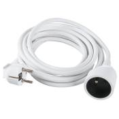 Rallonge électrique blanche 2P+T - Câble 3G1,5 mm²