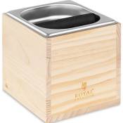 Royal Catering - Bac à Marc Récipient Barista Coffee Knock Box 2200 ml Inox Bois