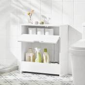 Sobuy SoBuy® BZR48-W Support Papier Toilette, Armoire Toilettes WC, Meuble de Salle de Bain, Armoire de Salle de Bain sur Pied