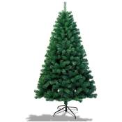 SWANEW Sapin de Noël, Arbre de Noël Artificiel pour Décoration de Noël Matériau PVC,vert,avec Pied en Métal 150cm,300 Branches - Blanc