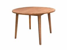 Table de repas ronde en bois - huraa - l 110 x l 110 x h 75 cm - neuf
