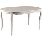Table de salle à manger ovale L150 - muriane - blanc