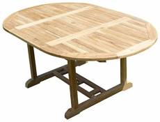 Table SAWAH Ronde/Ovale120-180x120x75 Teck Premium