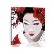 Tableau Imprimé 'geisha Japonaise' 40 x 40 Cm - Paris