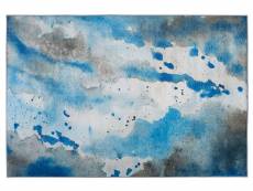 Tapis avec tache bleu et grise 140 x 200 cm bozat 178483
