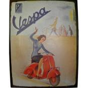 Vespa - Grande Plaque métal de collection Piaggio
