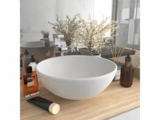 Vidaxl lavabo rond de salle de bain blanc mat 32,5x14 cm céramique 146965