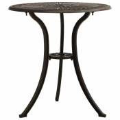Vidaxl vidaXL Table de jardin Bronze 62x62x65 cm Aluminium
