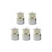XVX - Paquet de 5 convertisseurs de douille d'ampoule B22 à E14 Douille de douille B22 Passer au support de lampe adaptateur standard E14