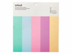 10 papiers cartonnés autocollants couleurs pastel