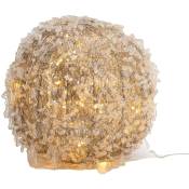 Amadeus - Lampe boule avec led diamètre 20 cm - Argent