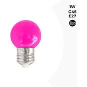 Ampoule led E27 1W G45 Couleurs - Rose