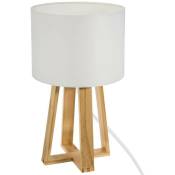 Atmosphera - Lampe Molu bois blanc H35cm créateur