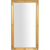 Biscottini - Miroir mural de salle de bain Miroir rectangulaire horizontal vertical Long miroir suspendu avec cadre en bois doré Baroque