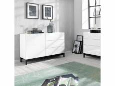 Buffet de salon avec placard et 3 tiroirs blanc brillant metis up three AHD Amazing Home Design
