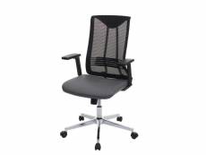 Chaise de bureau hwc-j53, chaise pivotante chaise de bureau, ergonomique similicuir ~ gris