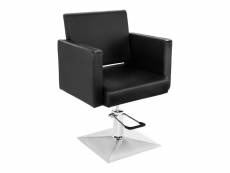 Fauteuil chaise siège de barbier 360° acier synthétique
