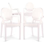 Ghost Style - Lot de 4 chaises de salle à manger -