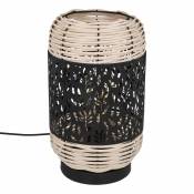 Lampe cylindrique à poser - Noir - h 30 cm