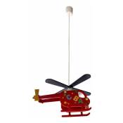 Lampe de plafond pour enfants rouge helicoptero alfa