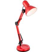 Lampe de table d'écriture rouge salon éclairage de salle de travail lampe de lecture réglable