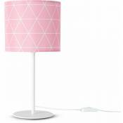 Lampe De Table Lampe Chevet Bureau ∅18 cm Scandinave Diamant Hauteur 36,5 cm E14 Rose (Ø18cm), Lampe de table - Blanc - Paco Home