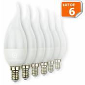 Lampesecoenergie - Lot de 6 Ampoules led E14 Flamme